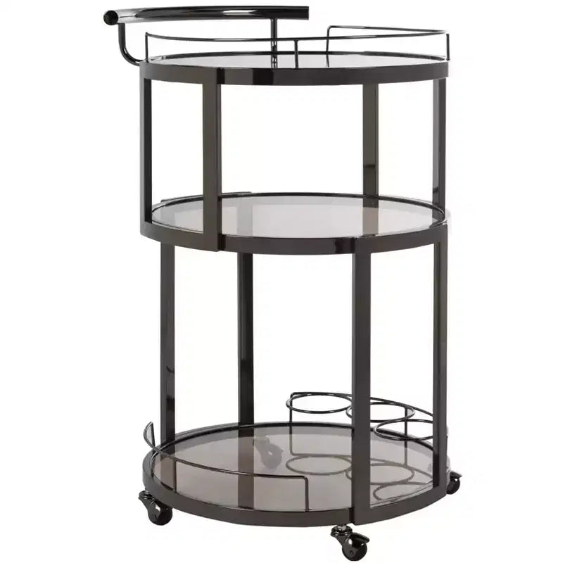 Chariot de bar rond 3 niveaux Rio - BCT8002 - Safavieh
