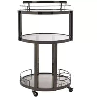 Chariot de bar rond 3 niveaux Rio - BCT8002 - Safavieh