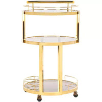 Chariot de bar rond 3 niveaux Rio - BCT8002 - Safavieh