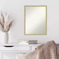 Miroir Mural en Bois Non Biseauté Amanti Art Lucie Champagne 25,25 x 19,25 po