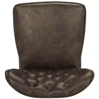 Tabouret de comptoir pivotant Ashby 26H de style moderne du milieu du siècle, avec capitonnage en cuir (ensemble de 2) - FOX1702 - Safavieh Couture