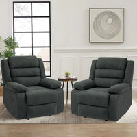 Fauteuil inclinable manuel classique et traditionnel, ensemble de 2