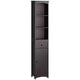 HOMCOM Bathroom Storage Cabinet, Free Standing Bath Storage Unit, Tall Linen Tower with 3-Tier Shelves and Drawer