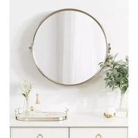 Miroir Mural Pivotant Kate and Laurel Taurus, 26x24, Argent