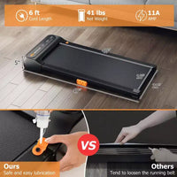 Tapis de marche Costway sous le bureau avec télécommande et écran tactile LED pour la maison/le bureau