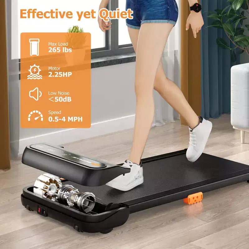 Tapis de marche Costway sous le bureau avec télécommande et écran tactile LED pour la maison/le bureau