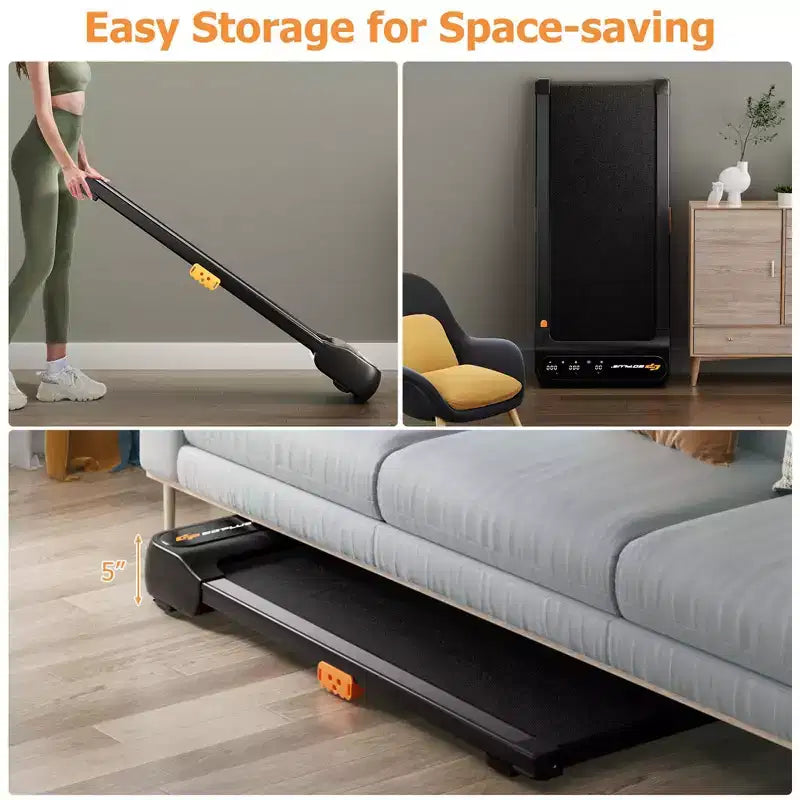 Tapis de marche Costway sous le bureau avec télécommande et écran tactile LED pour la maison/le bureau