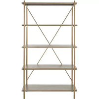 Étagère Rigby 5 niveaux - ETG6206 - Chêne rustique/or - Safavieh