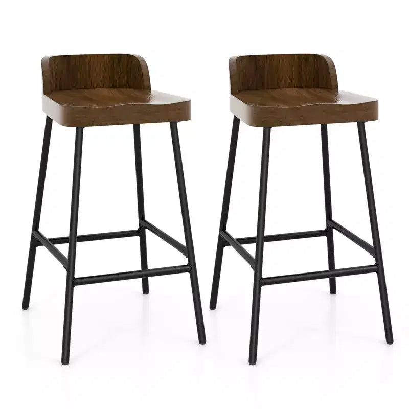 Tabouret de bar à dossier bas industriel Costway de 24,5 po (lot de 2 ou 4)