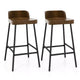 Tabouret de bar à dossier bas industriel Costway de 24,5 po (lot de 2 ou 4)