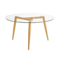 Table basse moderne du milieu du siècle à plateau en verre Van Beuren - Danya B.