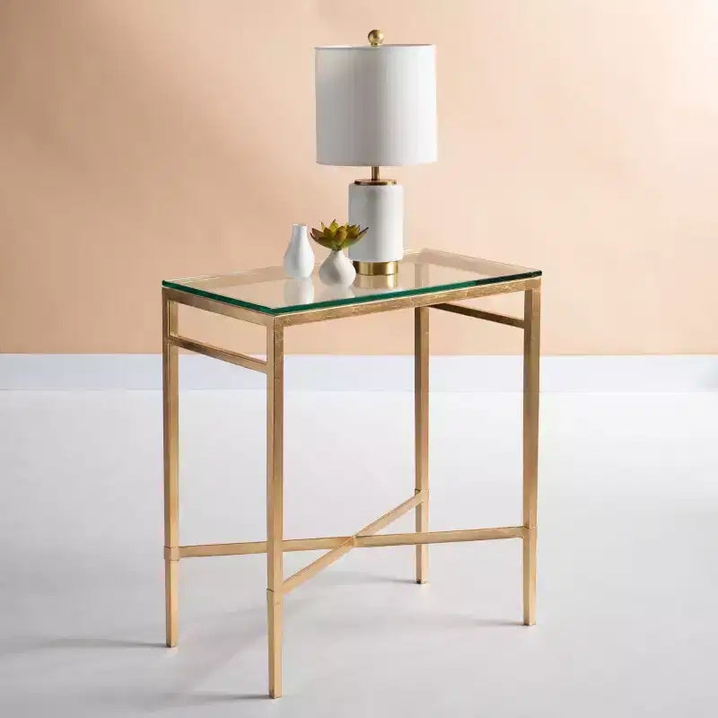 Table d'appoint en verre or antique Viggo - AMH8300 - Safavieh Couture