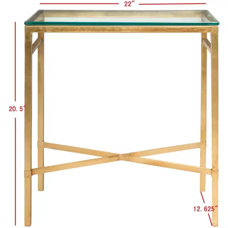 Table d'appoint en verre or antique Viggo - AMH8300 - Safavieh Couture