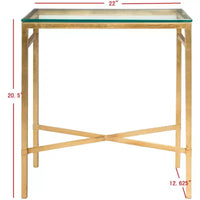 Table d'appoint en verre or antique Viggo - AMH8300 - Safavieh Couture