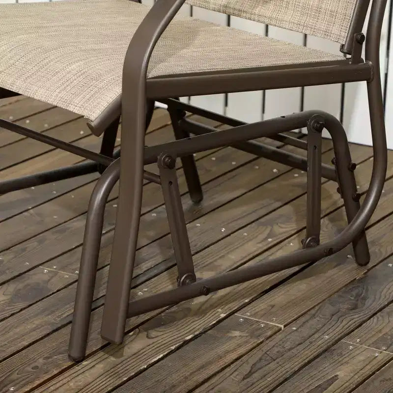 Outsunny Ensemble de 3 chaises à glissière d'extérieur, ensemble bistro avec table à plateau en verre pour terrasse, jardin, arrière-cour, pelouse