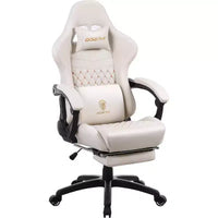 Chaise de jeu réglable avec support lombaire massant et repose-pieds rétractable - Dowinx