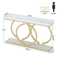 Lantine table console moderne en bois 55