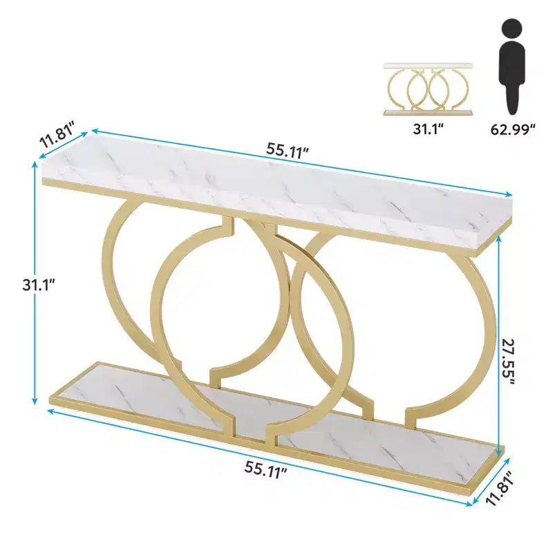 Lantine table console moderne en bois 55