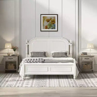 Table de chevet polyvalente Garvee pour chambre, chambre d'enfant, salon, table d'appoint avec tiroir de rangement, montage facile, gris