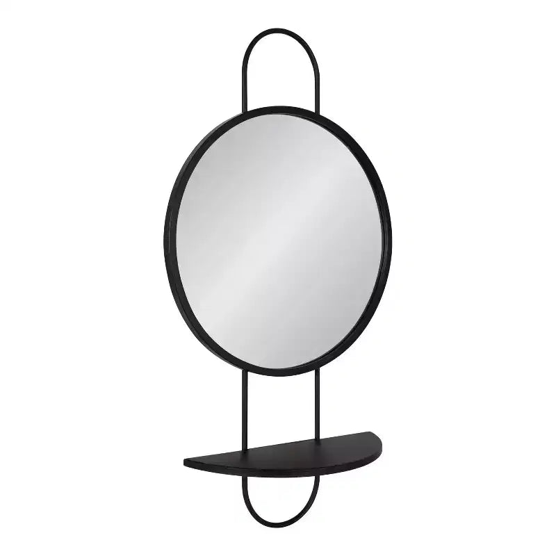 Miroir rond Patel de 19x33 avec étagère - Kate & Laurel All Things Decor