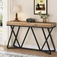 Tribesigns 55.12 Table de canapé effet bois