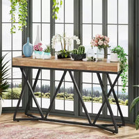Tribesigns 55.12 Table de canapé effet bois