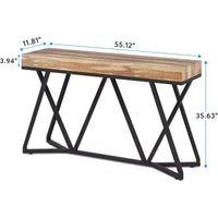 Tribesigns 55.12 Table de canapé effet bois