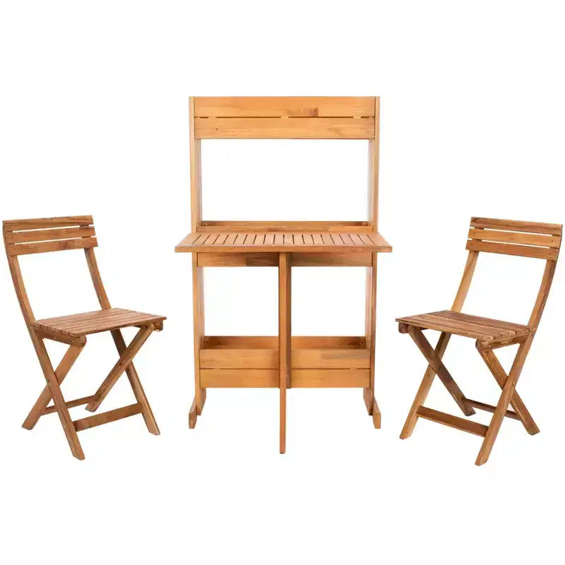 Ensemble bistrot Barley Flower Shelf - Intérieur/extérieur - PAT7047 - Naturel - Safavieh