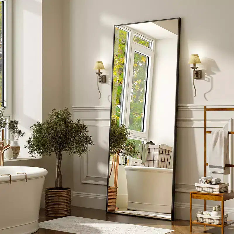 BEAUTYPEAK Floor Mirror for Standing Rectangle Full Length Mirrors