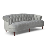 Canapé capitonné chesterfield La Rosa 84 en velours, style moderne du milieu du siècle