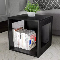 Hasting Home table d'extrémité modulaire empilable moderne en cube à côtés ouverts