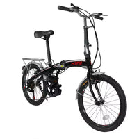 Vélo de ville pliant compact Xspec 20, 7 vitesses, noir (NON électrique)