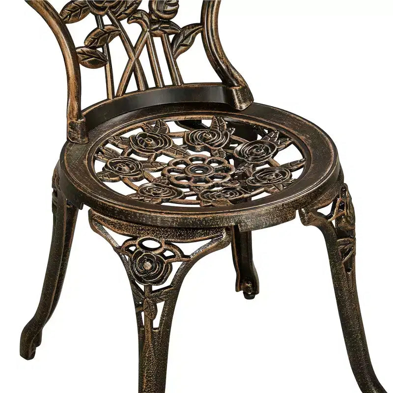 Ensemble Table et Chaises de Bistrot Yaheetech 3 Pièces pour Jardin et Cour Arrière
