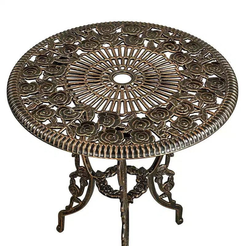 Ensemble Table et Chaises de Bistrot Yaheetech 3 Pièces pour Jardin et Cour Arrière