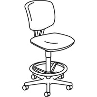 HON Volt tabouret de travail, tissu noir