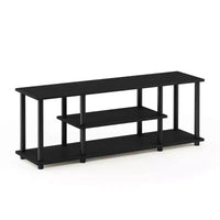 Furinno meuble TV sans outils à 3 niveaux pour téléviseurs jusqu'à 50, centre multimédia de divertissement