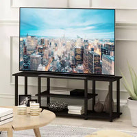 Furinno meuble TV sans outils à 3 niveaux pour téléviseurs jusqu'à 50, centre multimédia de divertissement
