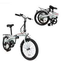 Vélo pliant compact Xspec 20 7 vitesses, pour trajets urbains, blanc (NON électrique)