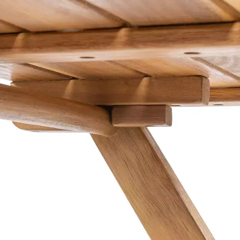 Ensemble bistrot d'extérieur pliant 3 pièces en bois d'acacia Javea Modern Coastal