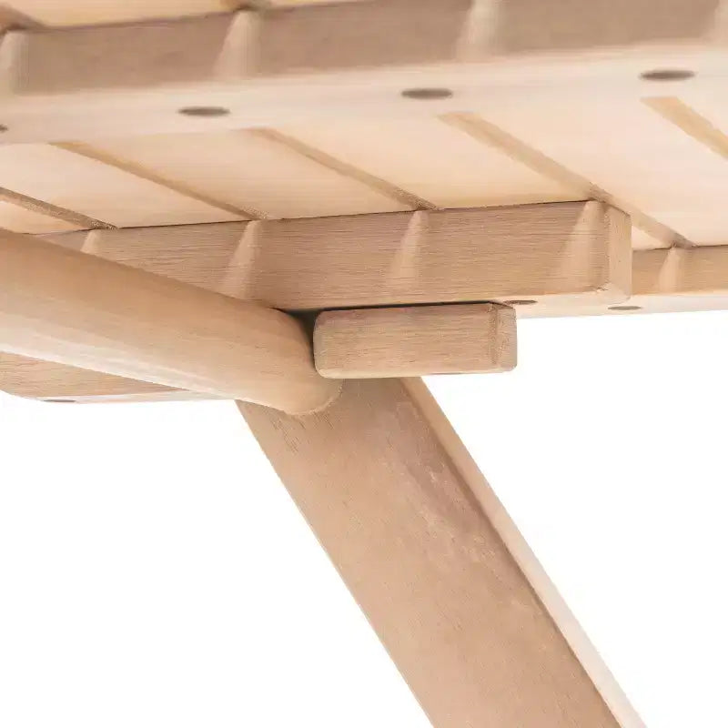 Ensemble bistro pliant d'extérieur 3 pièces en bois d'acacia tressé Sitges Modern Mid-Century