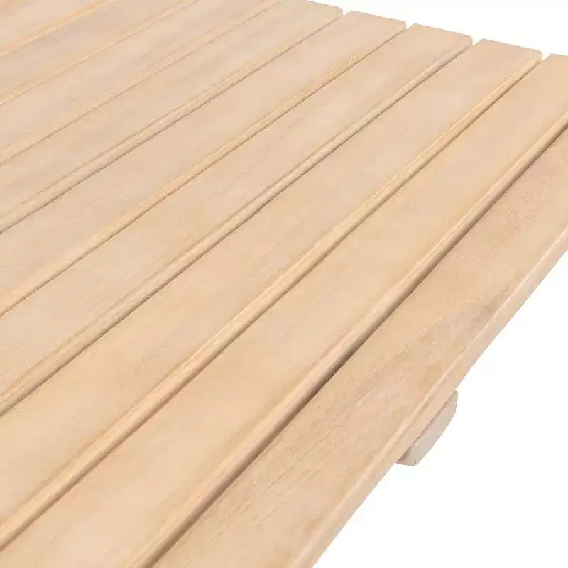 Ensemble bistro pliant d'extérieur 3 pièces en bois d'acacia tressé Sitges Modern Mid-Century