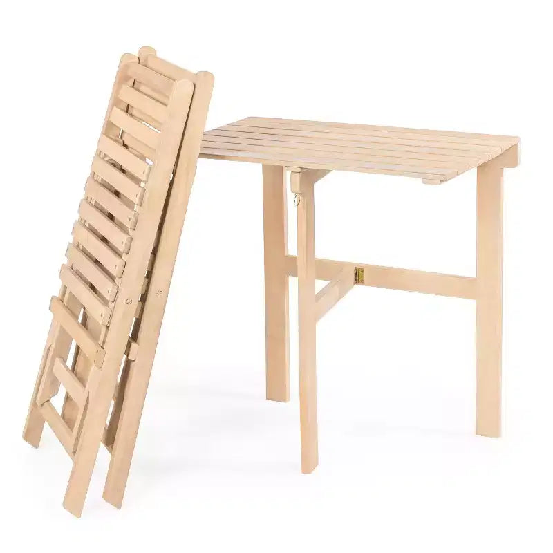 Ensemble de bistro pliable 3 pièces en bois d'acacia Nerja moderne traditionnel pour l'extérieur