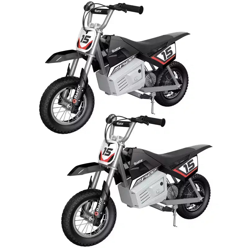 Moto de motocross électrique Razor MX400 Rocket 24V, noire (lot de 2)