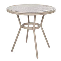Flash Furniture Marseille Ensemble de table de bistrot commerciale 31,5" intérieur/extérieur, dessus en verre avec 4 chaises empilables en textilène