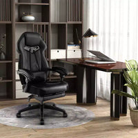 Chaise de jeu e-sport réglable Costway avec appuie-tête rembourré, support lombaire bleu/noir/gris/rouge