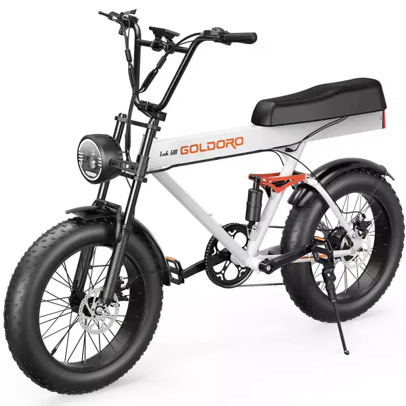 Vélo électrique Promounts Goldoro Tank600 500W 20 pouces, blanc
