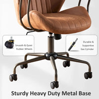 OVIOS Chaise de bureau ergonomique en suède avec soutien lombaire