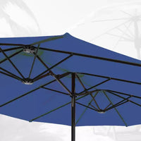 Parasol de marché extérieur rectangulaire Captiva Designs 2,7 x 4,5 m avec manivelle, couleur claire