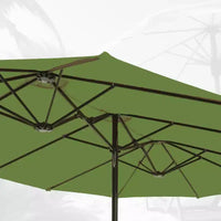Parasol de marché extérieur rectangulaire Captiva Designs 2,7 x 4,5 m avec manivelle, couleur claire