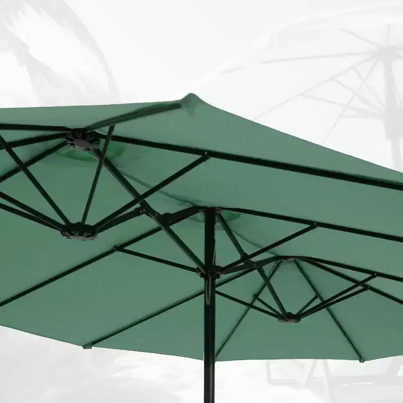 Parasol de marché extérieur rectangulaire Captiva Designs 2,7 x 4,5 m avec manivelle, couleur claire